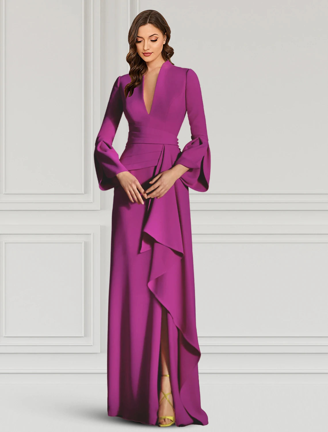 Elegant Black Sheath Prom Dress,Black Formal Gown Y7131 main image 1