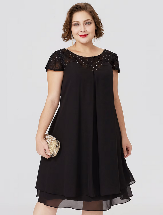 Plus Size Knee-Length Mother Of The Bride Dresses