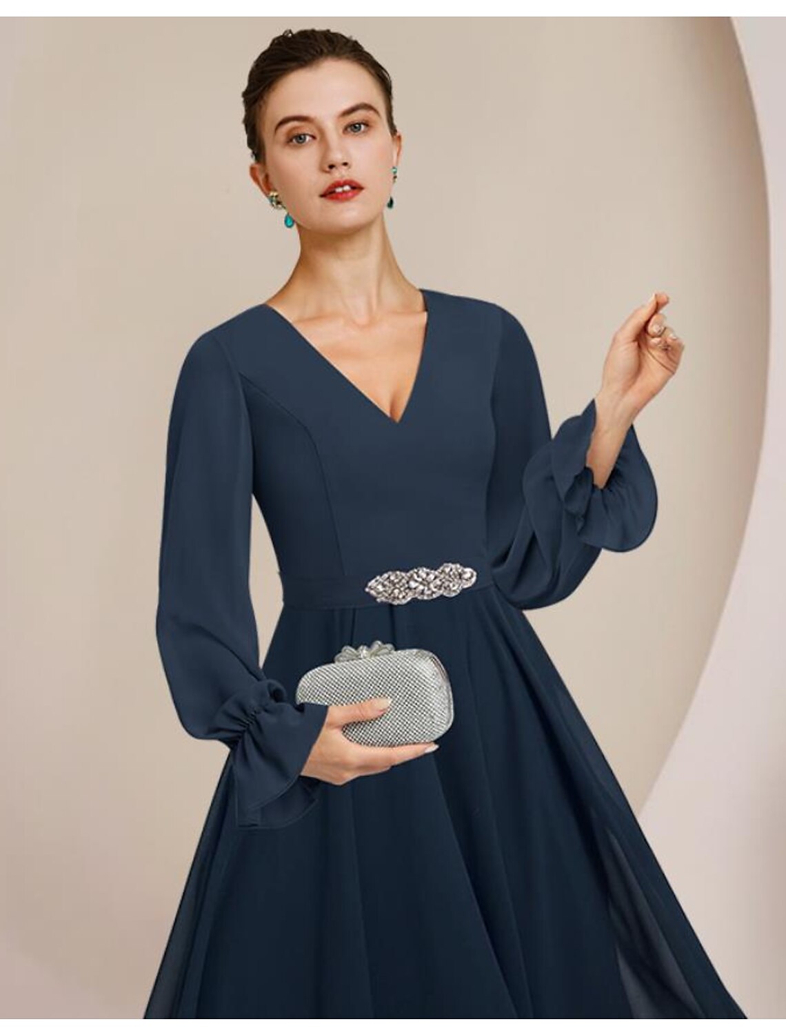 A-Line Mother of the Bride Dress Formal Wedding Guest Elegant High Low ...
