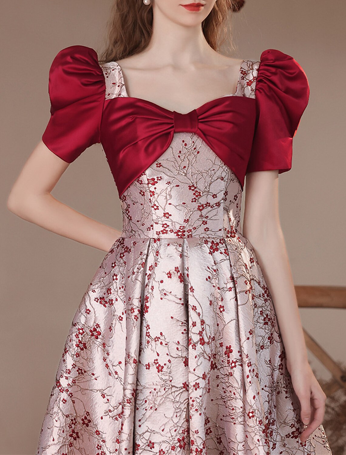 A Line Floral Print Birthday Outfit Short Evening Dress Cocktail Dresses Short Party Dress