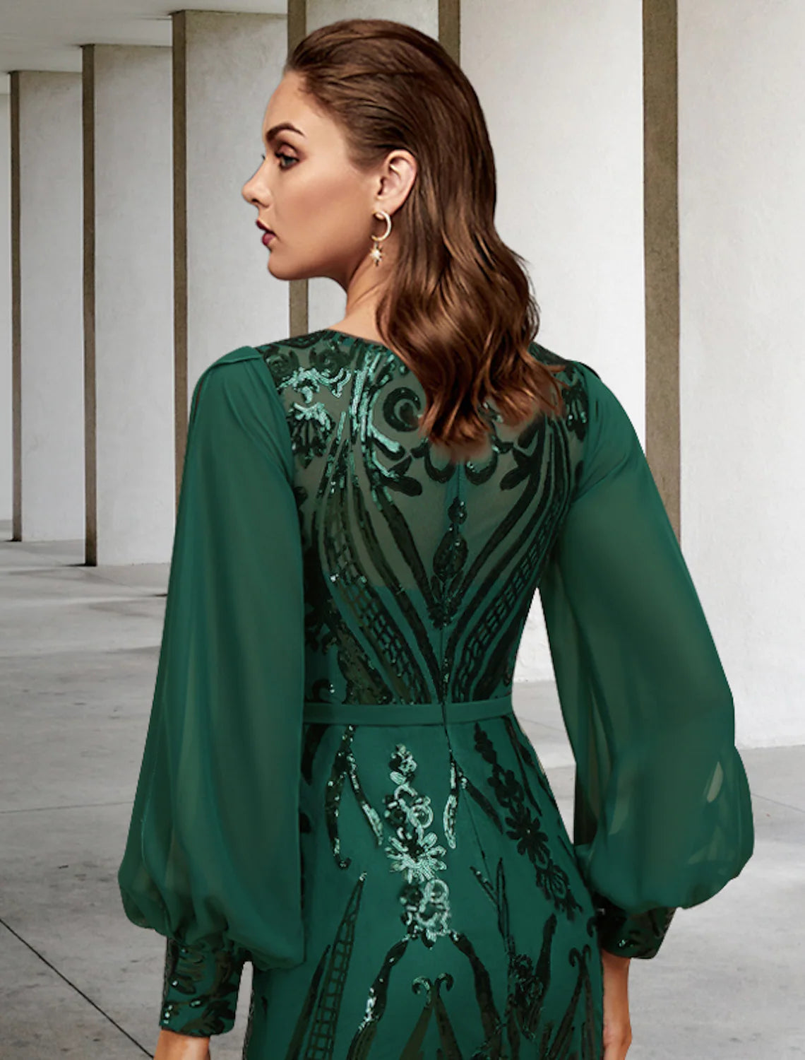 Half Sleeve Mother Of The Bride Dresses